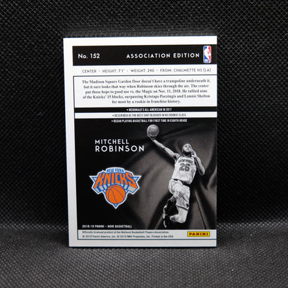 2018-19 Mitchell Robinson Noir #152 Association Edition Rookie Card /25