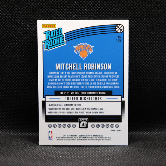 2018-19 Mitchell Robinson Donruss Optic Rated Rookie Mojo Prizm