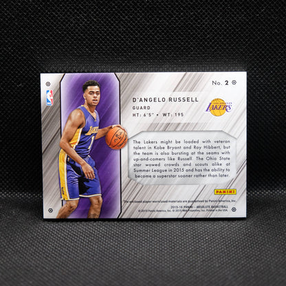 2015-16 D'Angelo Russell Absolute Tools Of The Trade Quad Patch Rookie /25