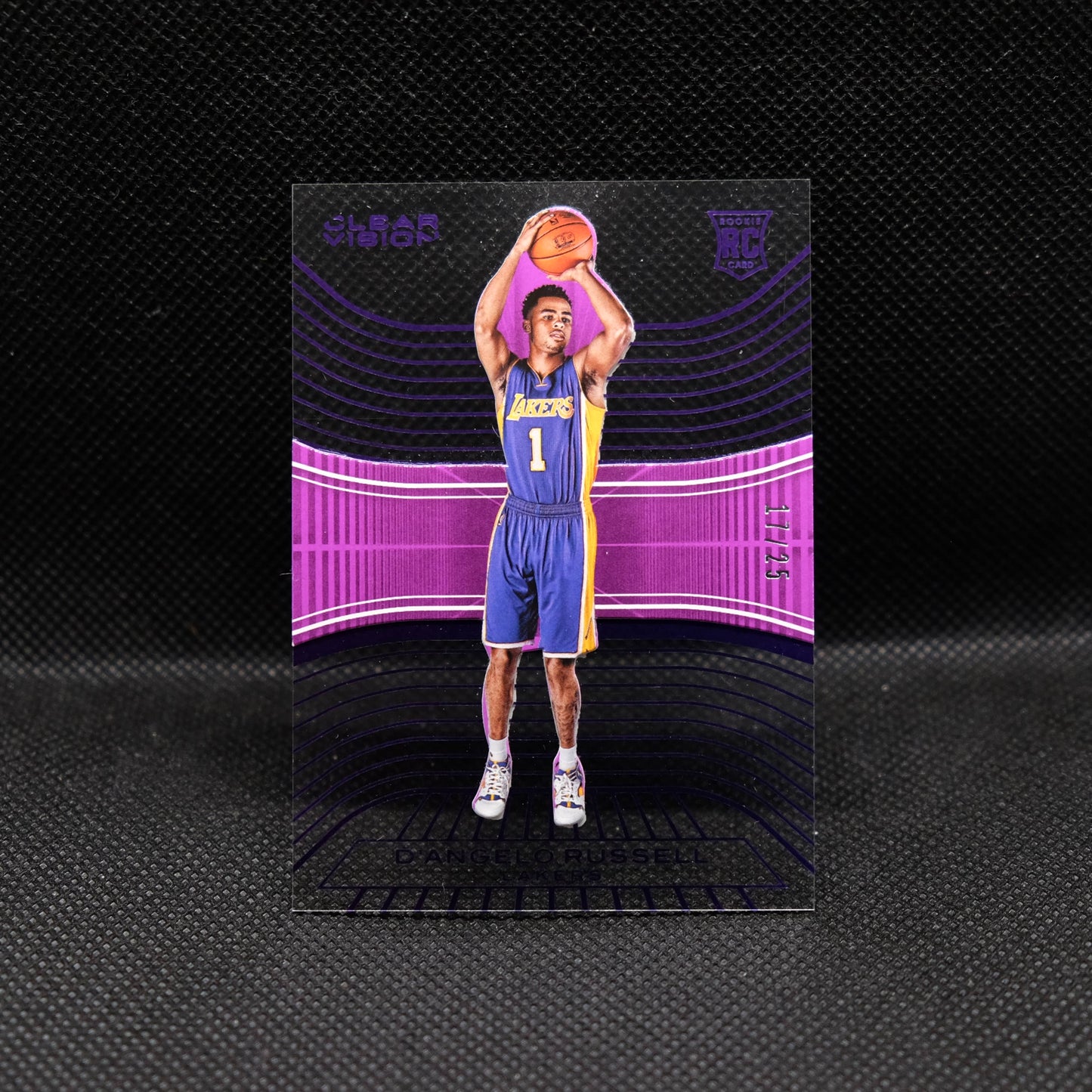 2015-16 D'Angelo Russell Clear Vision #96 Purple Rookie Card /25