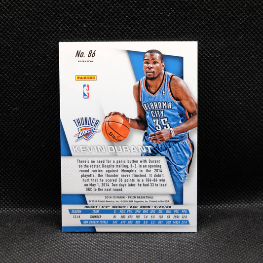 2014-15 Kevin Durant Prizm #86 Red White Blue Pulsar Prizm (#1)