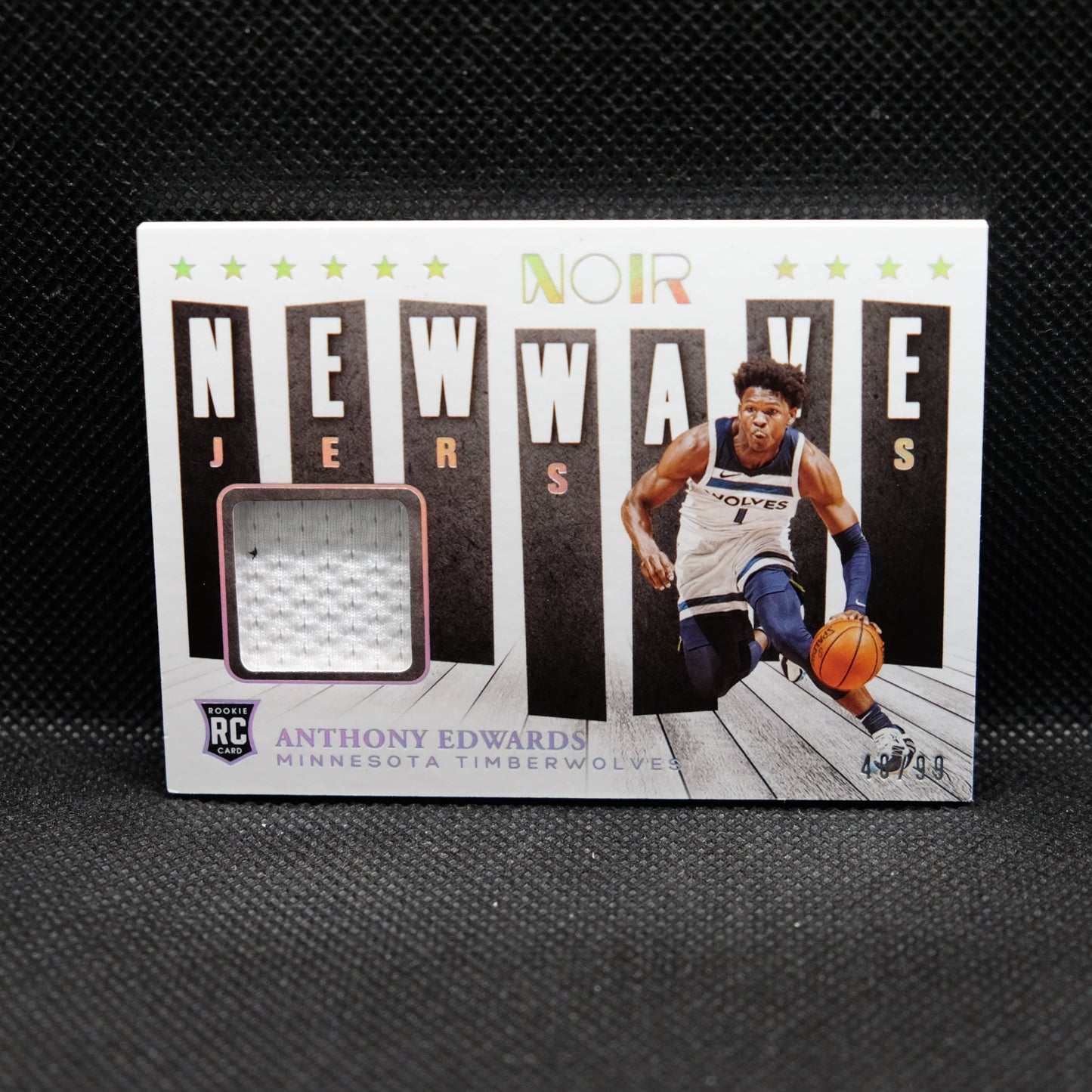 2020-21 Anthony Edwards Noir New Wave Jerseys Rookie /99 NW-AED