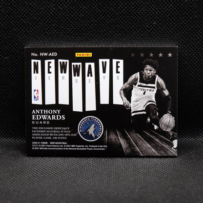 2020-21 Anthony Edwards Noir New Wave Jerseys Rookie /99 NW-AED