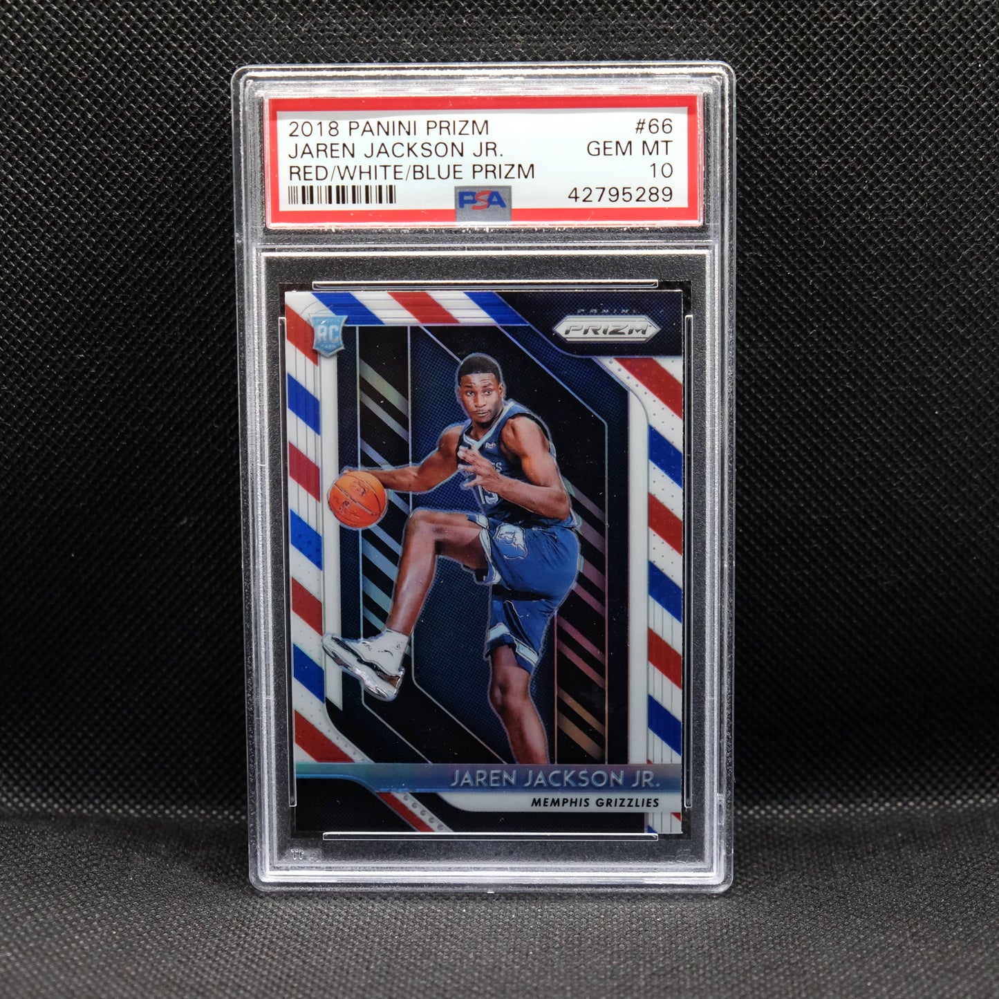2018-19 Jaren Jackson Jr. Prizm #66 Red White Blue Prizm PSA 10 GEM MINT