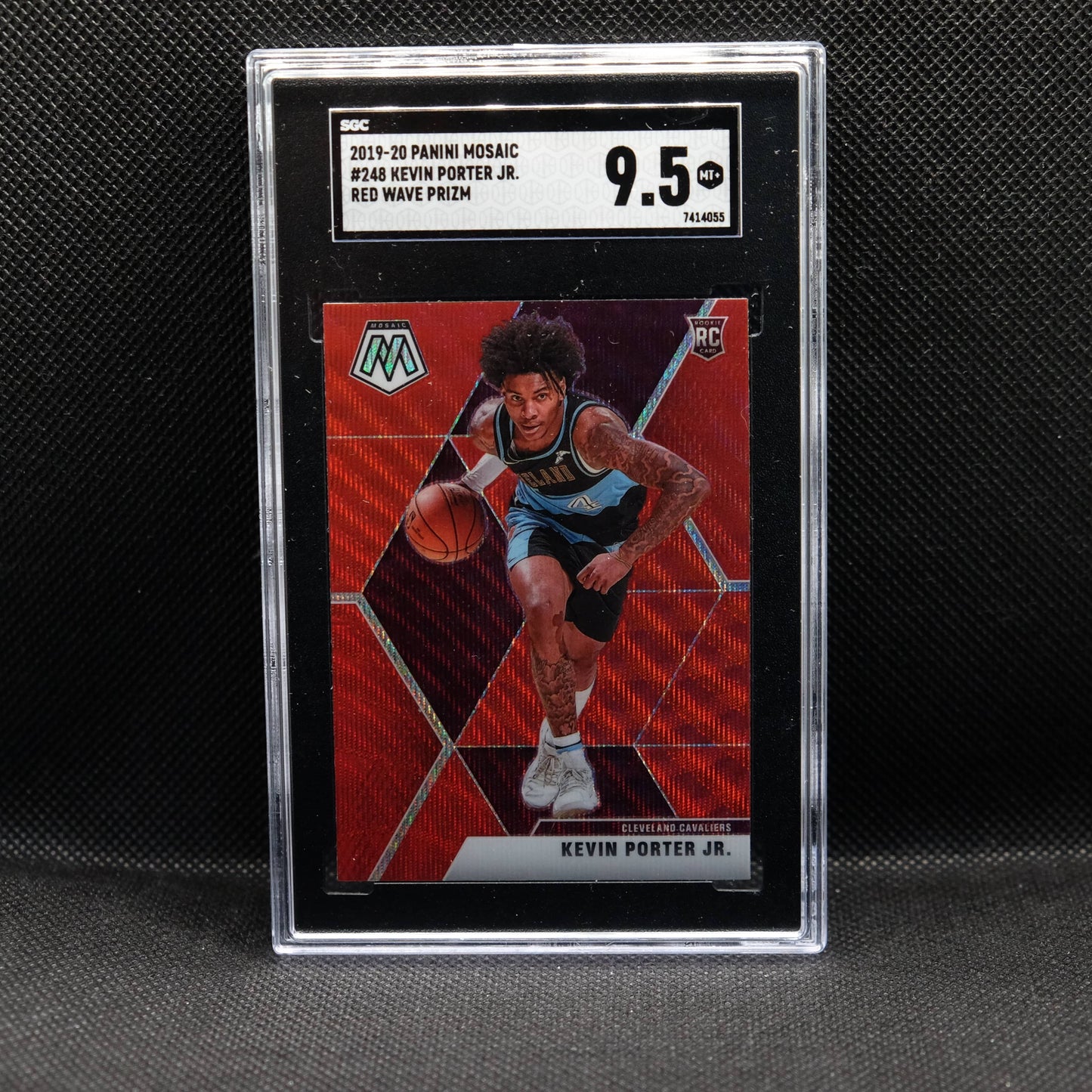 2019-20 Kevin Porter Jr. Mosaic #248 Red Wave Prizm SGC 9.5 Mint +