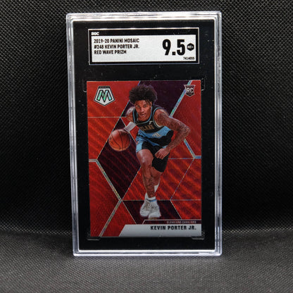 2019-20 Kevin Porter Jr. Mosaic #248 Red Wave Prizm SGC 9.5 Mint +