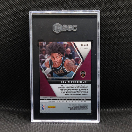 2019-20 Kevin Porter Jr. Mosaic #248 Red Wave Prizm SGC 9.5 Mint +