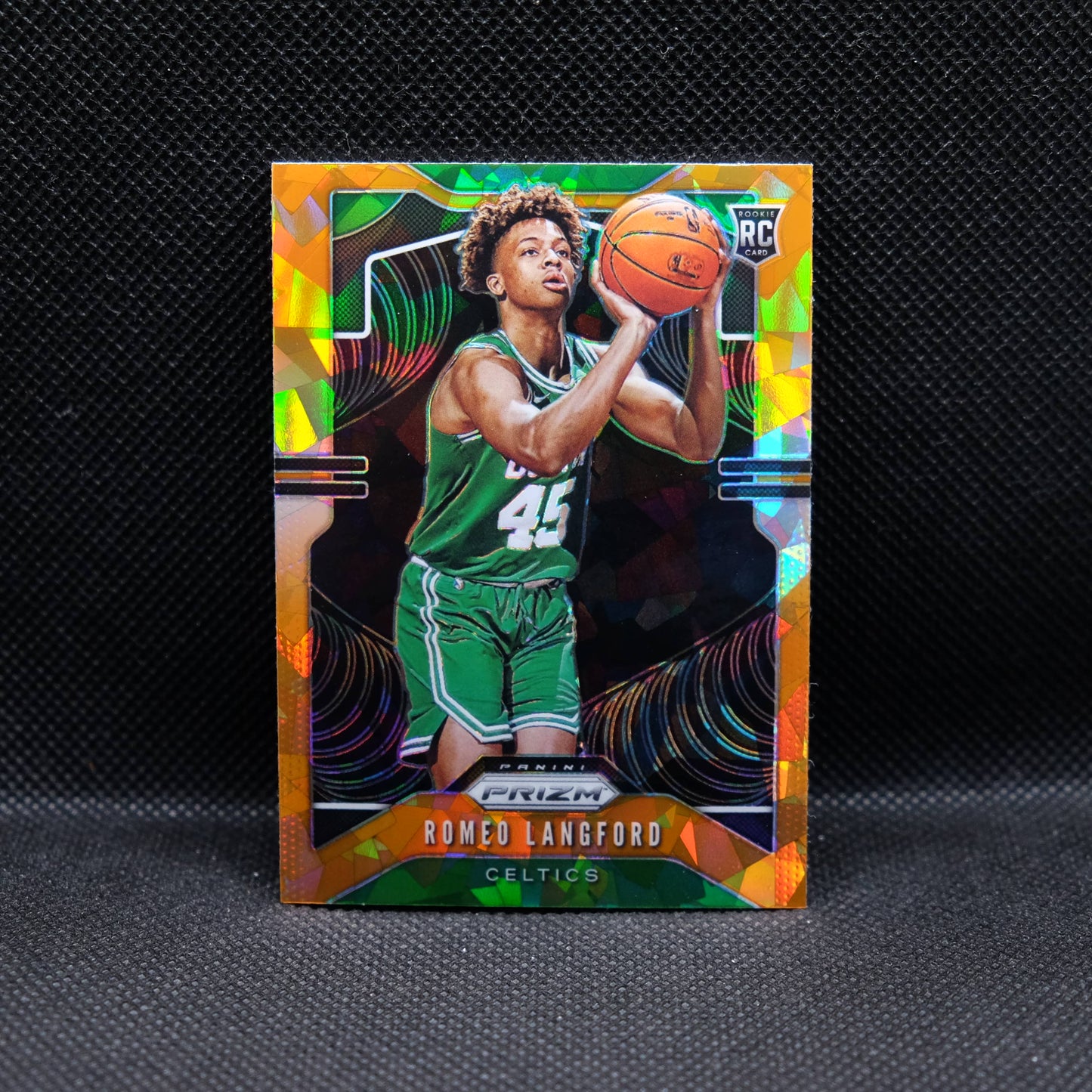 2019-20 Romeo Langford Prizm #260 Orange Cracked Ice Rookie Card