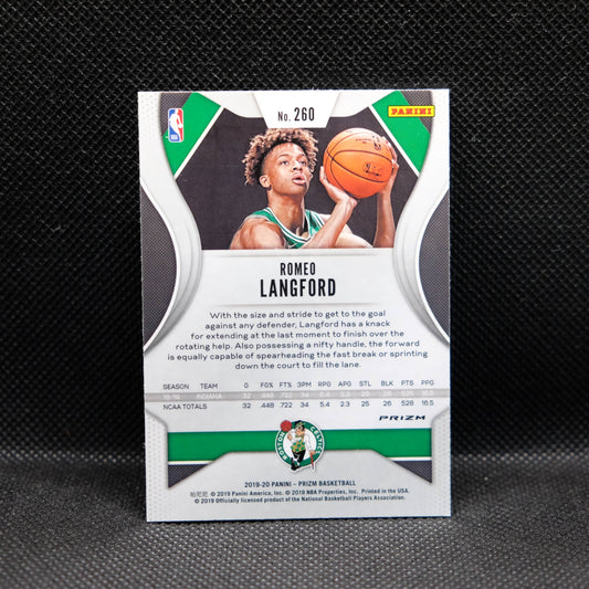 2019-20 Romeo Langford Prizm #260 Green Prizm Rookie Card