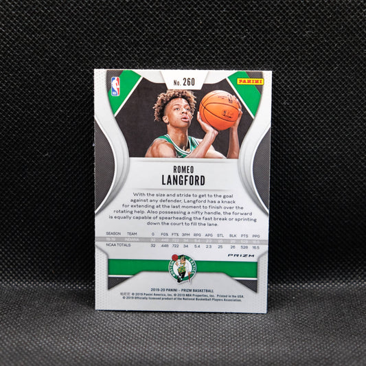 2019-20 Romeo Langford Prizm #260 Red White Blue Prizm Rookie Card