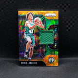 2019-20 Romeo Langford Prizm Sensational Swatches Orange Cracked Ice RC