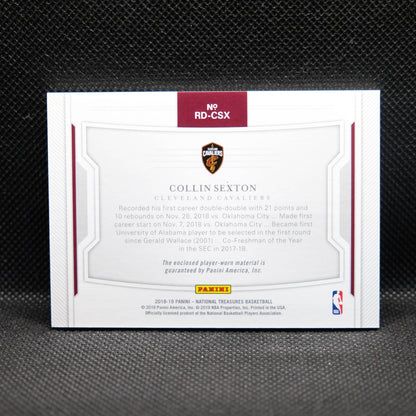 2018-19 Collin Sexton National Treasures Rookie Double Jerseys /99