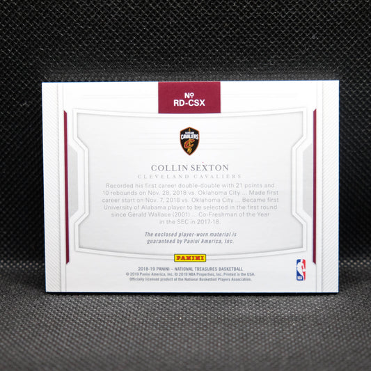 2018-19 Collin Sexton National Treasures Rookie Double Jerseys /99