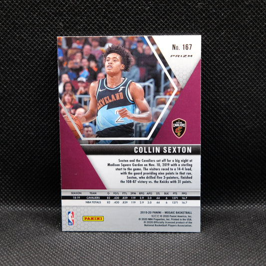 2019-20 Collin Sexton Mosaic #167 Gold Wave Prizm