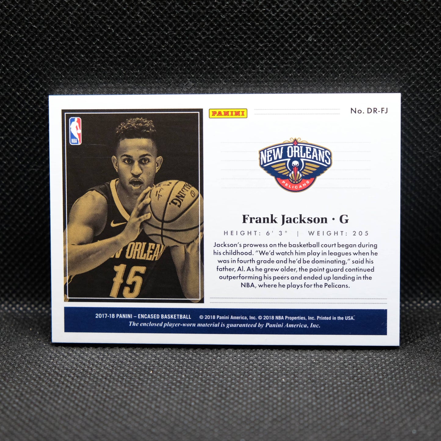 2017-18 Frank Jackson Encased Rookie Dual Jerseys 1/10