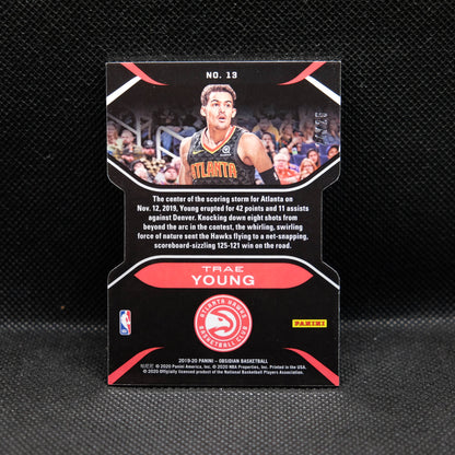 2019-20 Trae Young #13 Pitch Black Die Cut /25