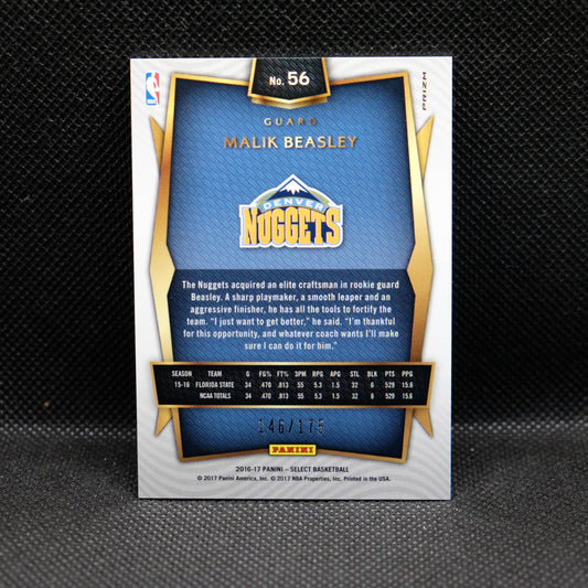 2016-17 Malik Beasley Select #56 Maroon /175 Rookie Card