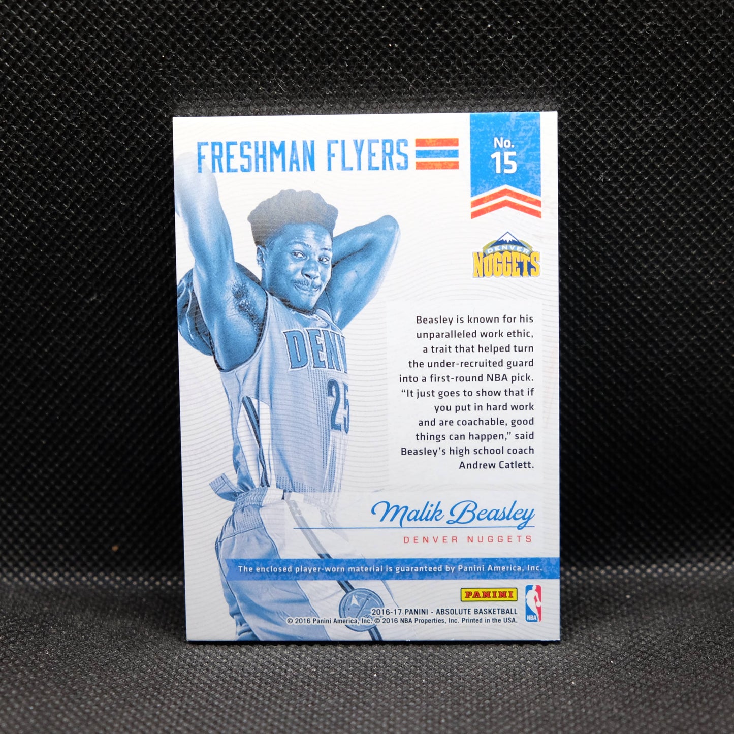 2016-17 Malik Beasley Absolute Freshman Flyers 5/10 Rookie Patch