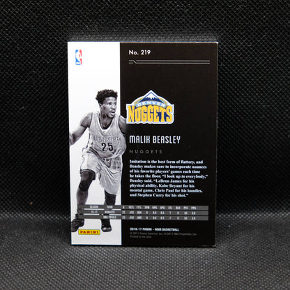2016-17 Malik Beasley Noir #219 Rookie Card /10