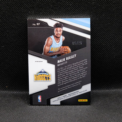 2016-17 Malik Beasley Prizm #97 Orange Wave Prizm Rookie Patch /25