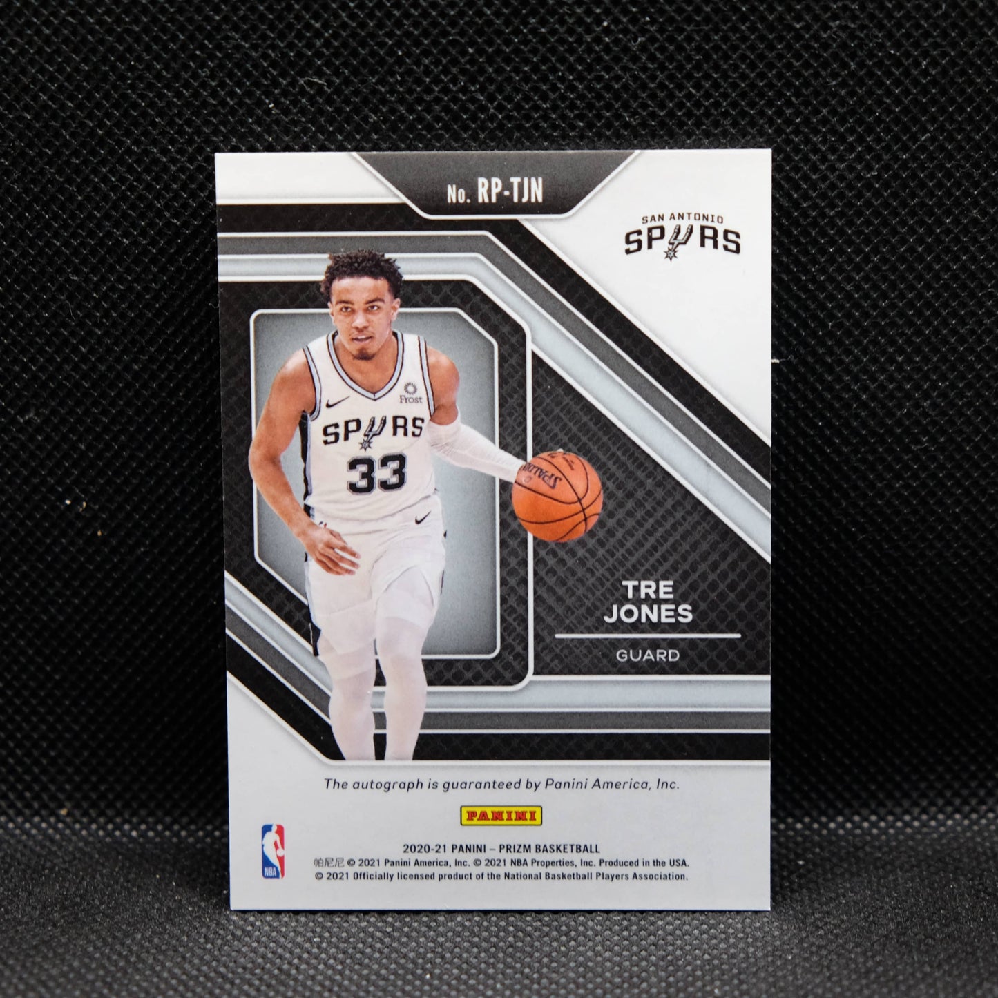 2020-21 Tre Jones Prizm Rookie Penmanship RP-TJN