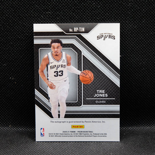 2020-21 Tre Jones Prizm Rookie Penmanship RP-TJN