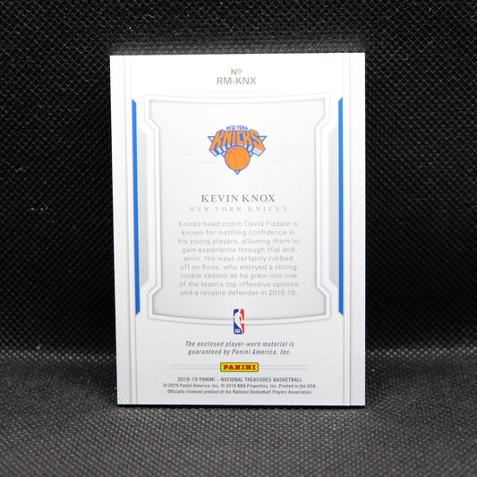 2018-19 Kevin Knox National Treasures Rookie Materials /99