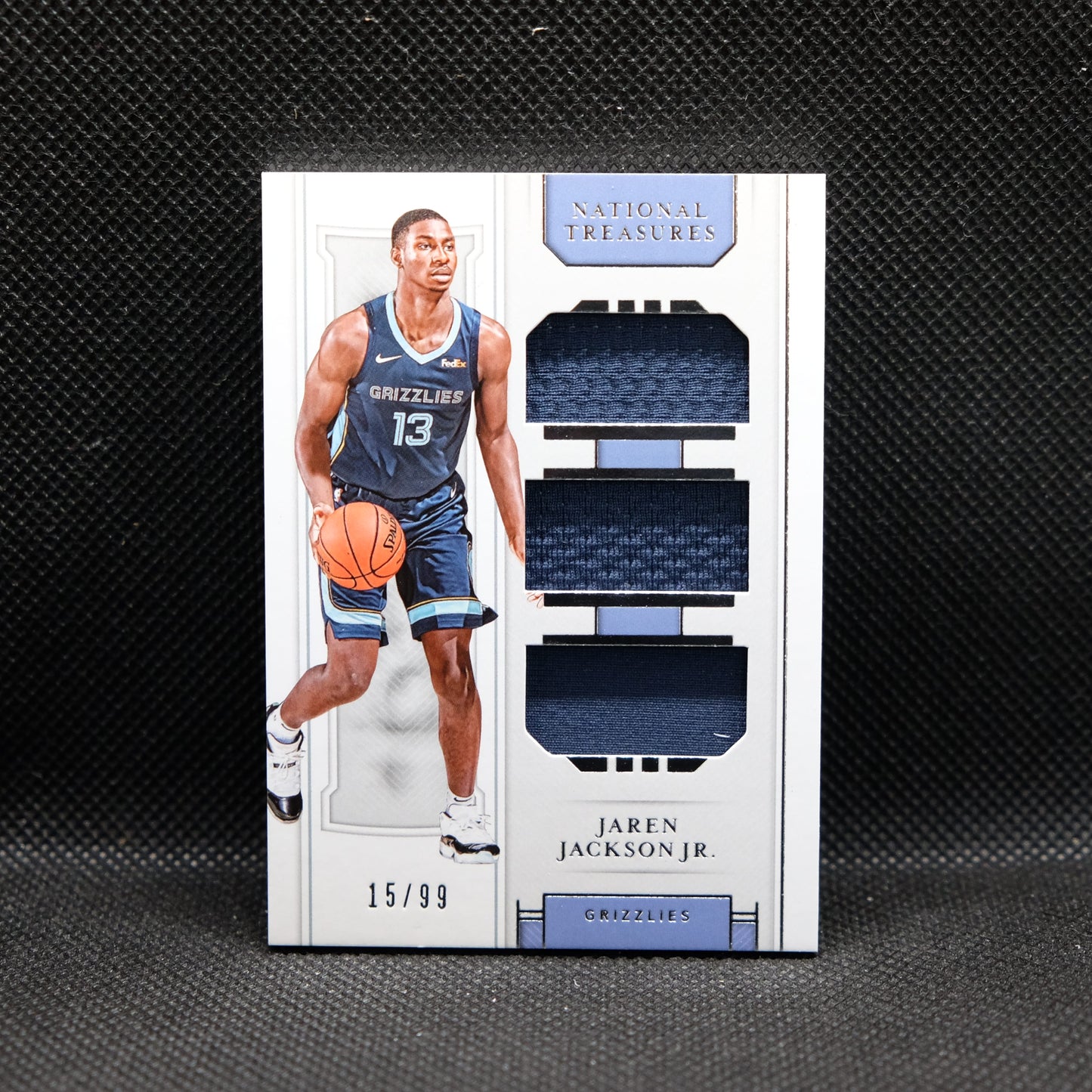 2018-19 Jaren Jackson Jr. National Treasures RT-JJJ Rookie Triple Patch 15/99