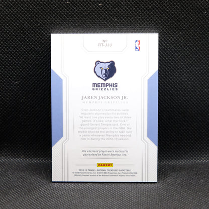2018-19 Jaren Jackson Jr. National Treasures RT-JJJ Rookie Triple Patch 15/99