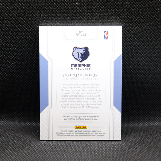 2018-19 Jaren Jackson Jr. National Treasures RT-JJJ Rookie Triple Patch 15/99