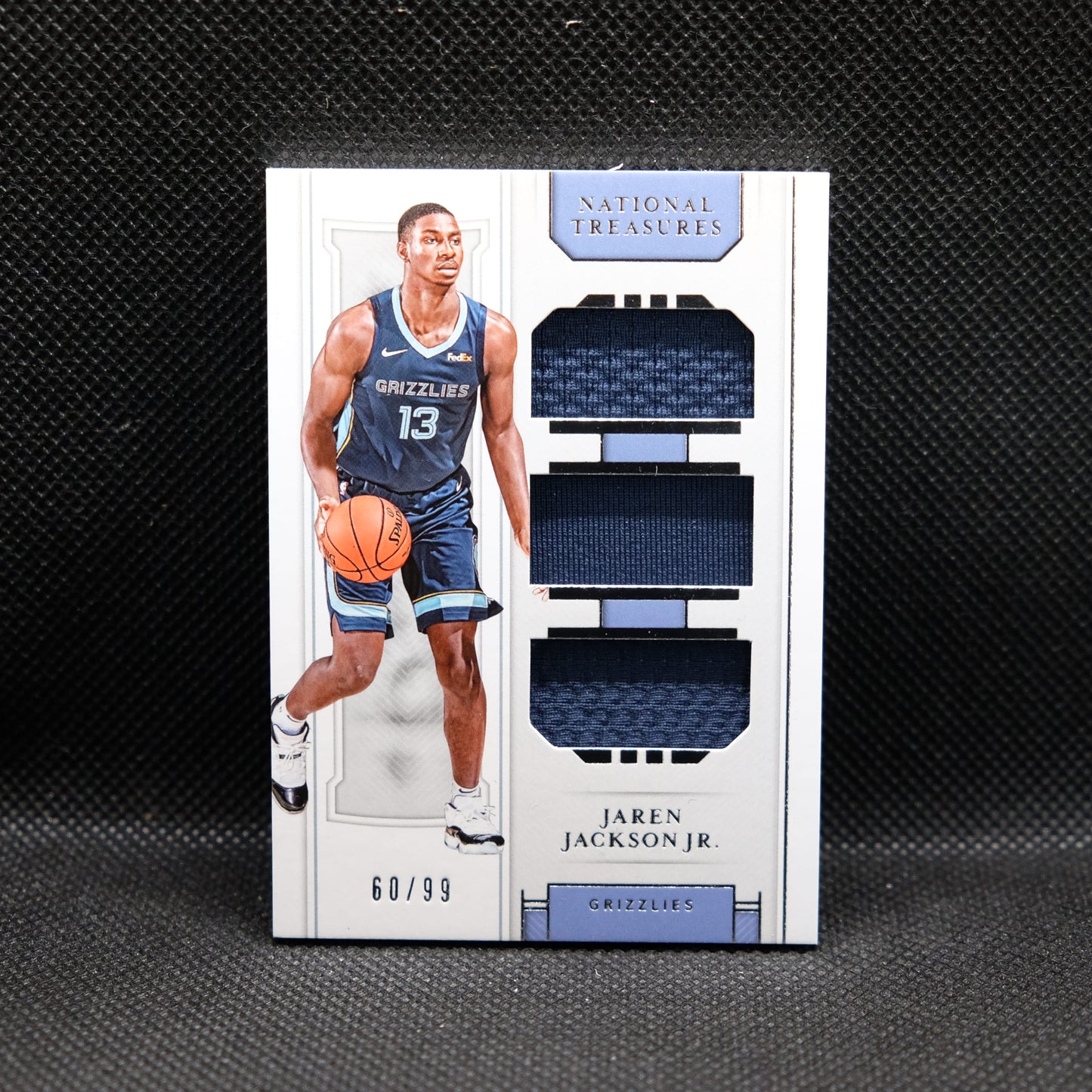 2018-19 Jaren Jackson Jr. National Treasures RT-JJJ Rookie Triple Patch 60/99