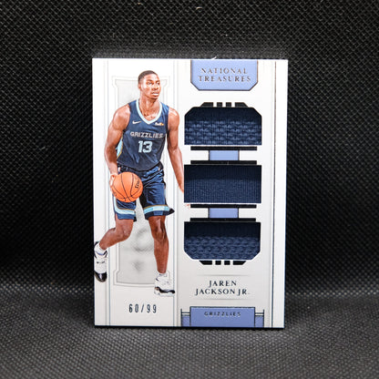 2018-19 Jaren Jackson Jr. National Treasures RT-JJJ Rookie Triple Patch 60/99