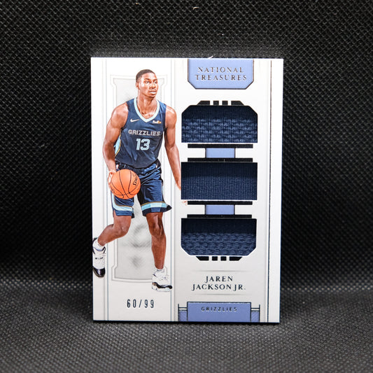 2018-19 Jaren Jackson Jr. National Treasures RT-JJJ Rookie Triple Patch 60/99