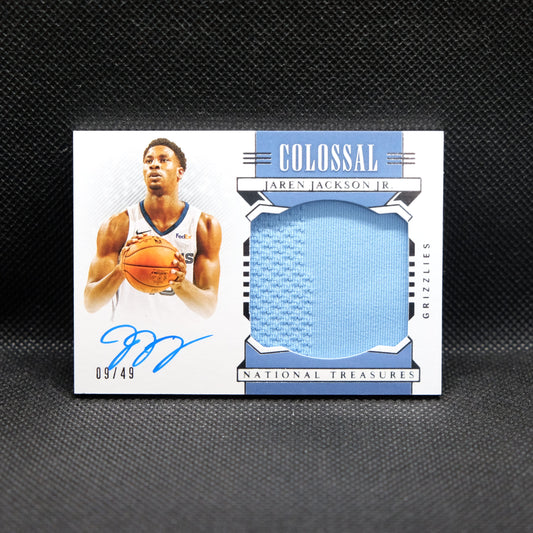 2018-19 Jaren Jackson Jr. National Treasures Colossal Material Autographs /99