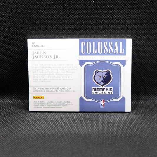 2018-19 Jaren Jackson Jr. National Treasures Colossal Material Autographs /99