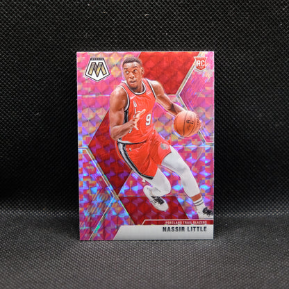 2019-20 Nassir LIttle Mosaic #247 Pink Camo Mosaic Prizm Rookie Card