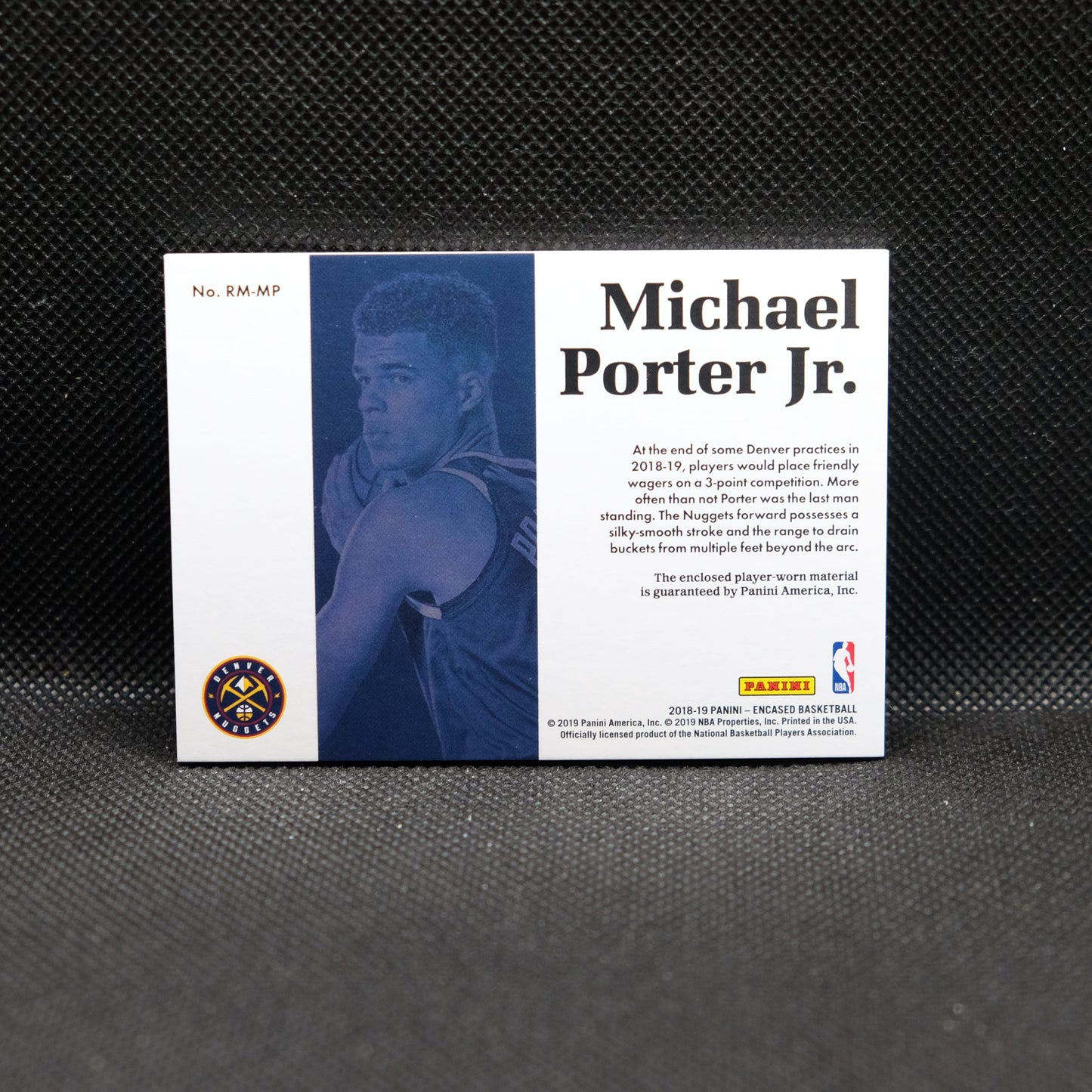 2018-19 Michael Porter Jr. Encased RM-MP Rookie Materials /25