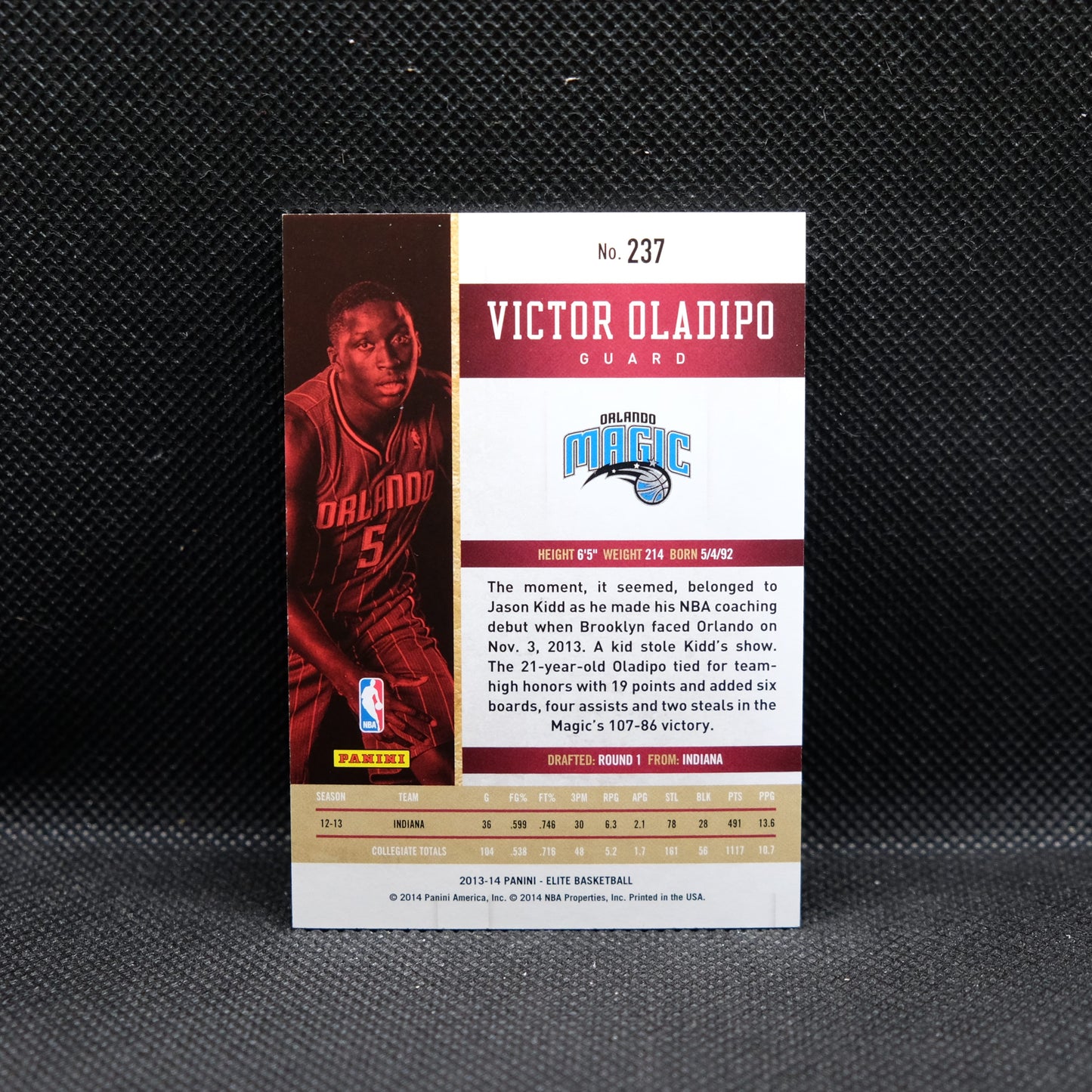 2013-14 Victor Oladipo Elite Rookie Card /999