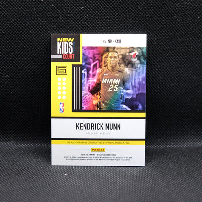 2019-20 Kendrick Nunn Status New Kids Court Rookie Autograph