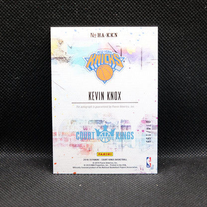 2018-19 Kevin Knox Court Kings HA-KKN Heir Apparent Rookie Auto /199