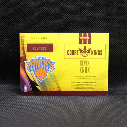 2018-19 Kevin Knox Court Kings Fresh Paint Rookie Autograph 94/199