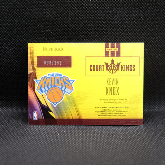 2018-19 Kevin Knox Court Kings Fresh Paint Rookie Autograph 86/199