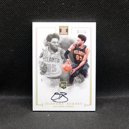 2016-17 DeAndre' Bembry Impeccable #121 Rookie Autograph /10