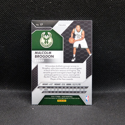 2016-17 Malcolm Brogdon Prizm #17 Checkerboard Silver Prizm