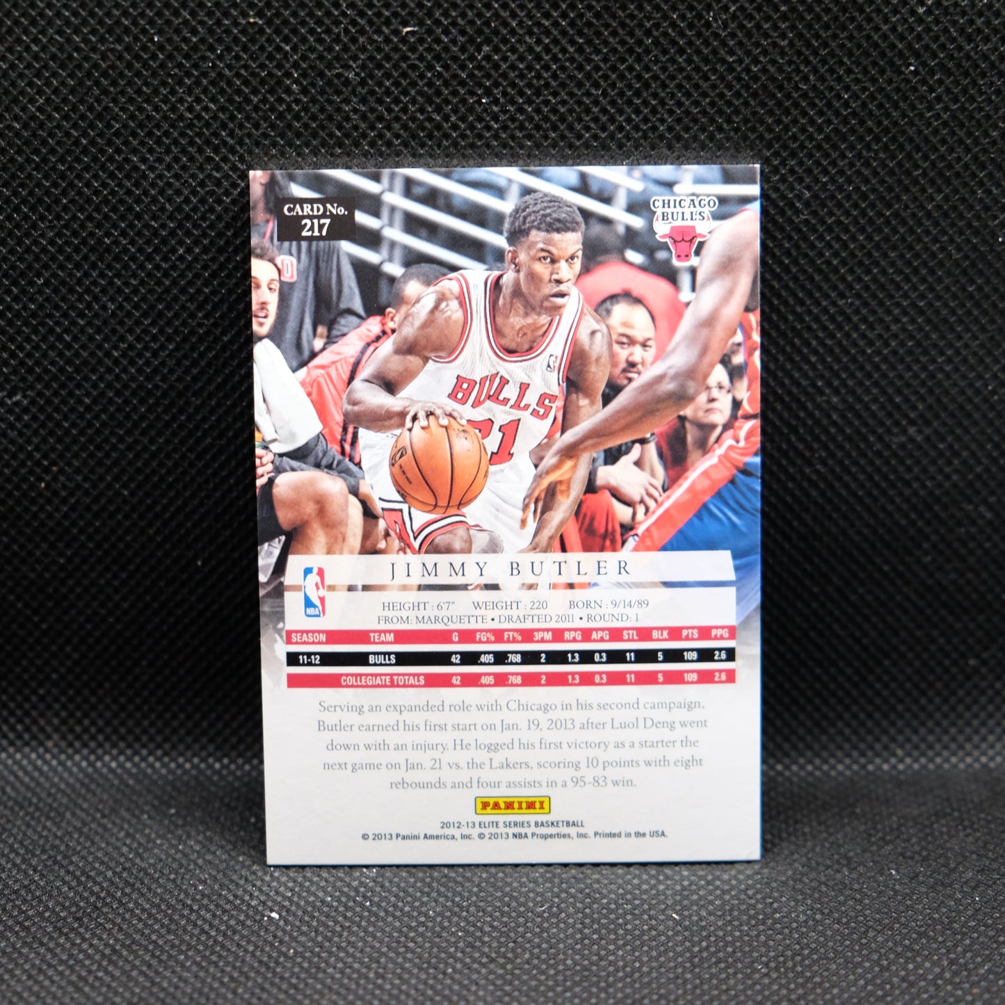 2012-13 Jimmy Butler Elite #217 Rookie Card /249