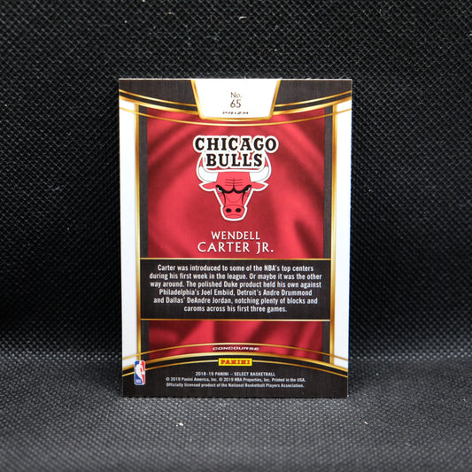 2018-19 Wendell Carter Jr. Select #65 Silver Prizm Rookie Card