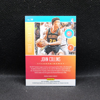 2017-18 John Collins Status Rookie Credentials Pink /299