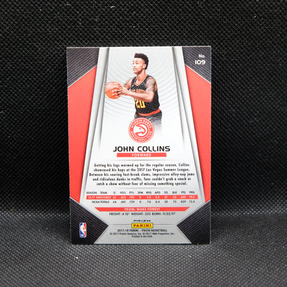 2017-18 John Collins Prizm #109 Red White Blue Prizm Rookie Card