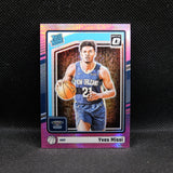 2024-24 Yves Missi Donruss Optic #265 Rated Rookie Pink Hyper Prizm