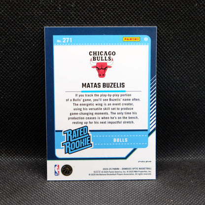 2024-24 Matas Buzelis Donruss Optic Rated Rookie Pink Hyper Prizm